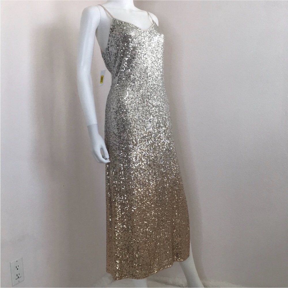 Chelsea & Violet L silver and gold sequin dress size L party dress - Picture 5 of 13